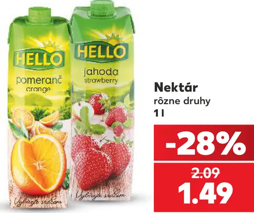 Hello nektár rôzne druhy