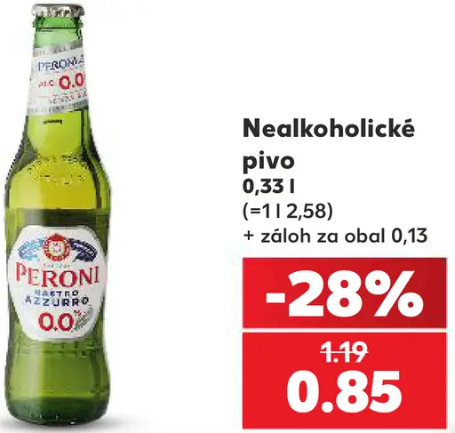 Peroni Nastro Azzurro nealkoholické pivo