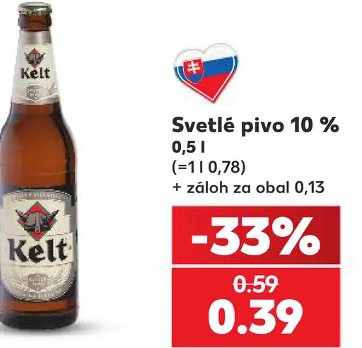 Kelt Svetlé výčapné pivo 10%