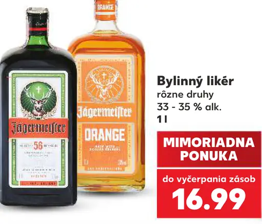 Jägermeister bylinný likér / Jägermeister Orange bylinný likér