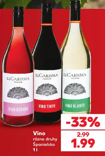 El Carisma víno Rosé španielske