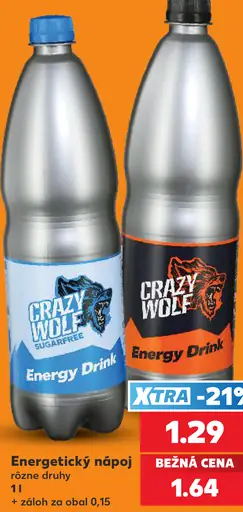 Crazy Wolf Energy Drink, energetický nápoj – rôzne druhy