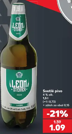 Leon Steiner svetlé pivo 4 % alk.