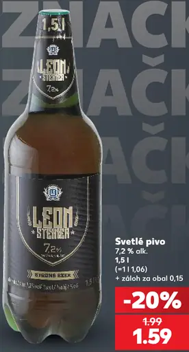 Leon Steiner svetlé pivo 7,2 % alk.