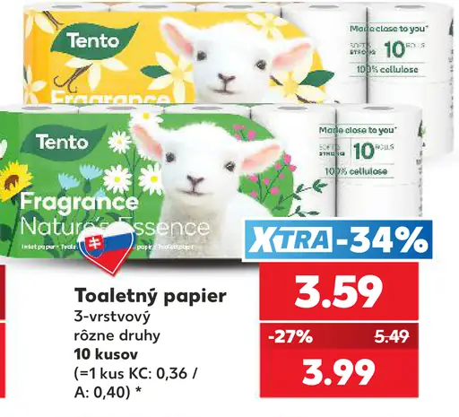 Tento toaletný papier 3-vrstvový