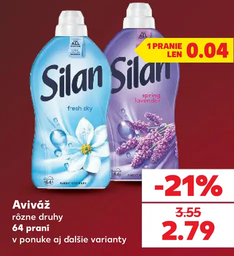 Silan aviváž rôzne druhy