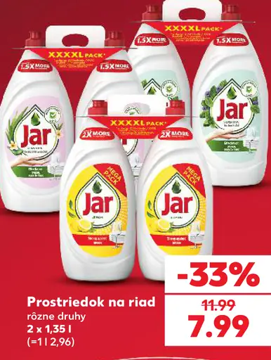 Jar prostriedok na riad rôzne druhy