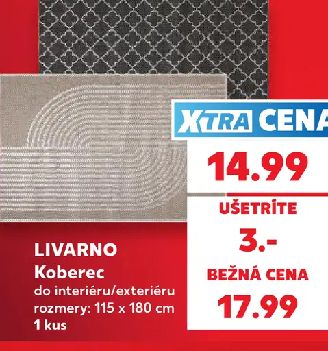 Livarno koberec do interiéru/exteriéru, rozmery 115 × 180 cm