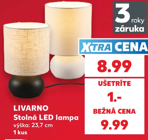 Livarno stolná LED lampa, výška 23,7 cm