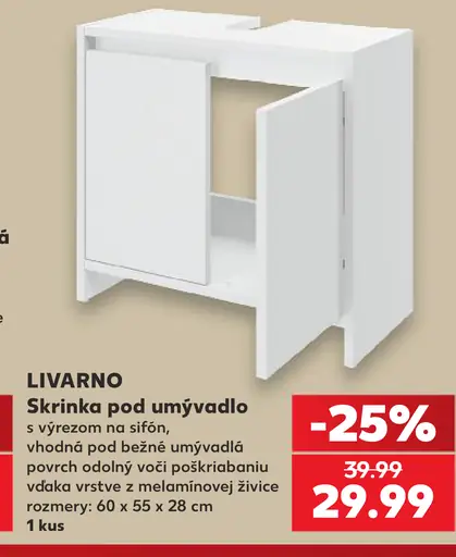 LIVARNO skrinka pod umývadlo