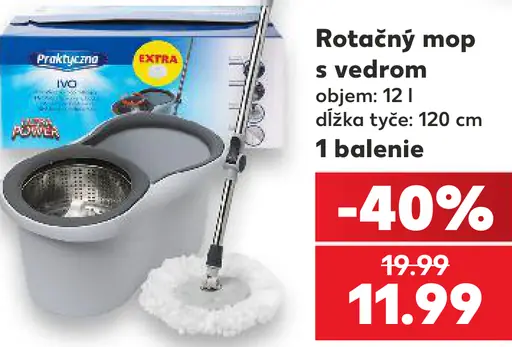 Rotačný mop s vedrom