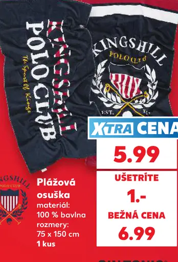 Kingshill Polo Club plážová osuška