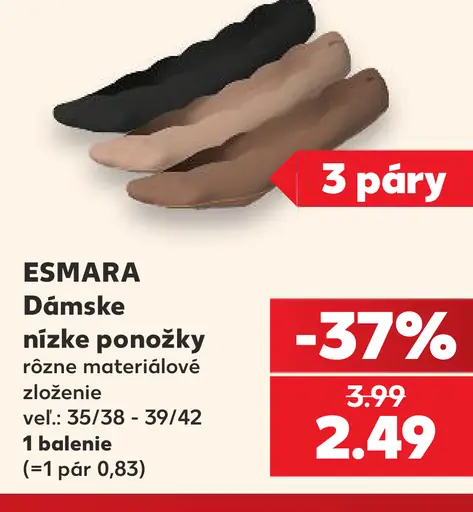ESMARA Dámske nízke ponožky
