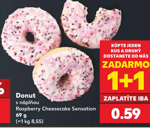 Donut s náplňou Raspberry Cheesecake Sensation