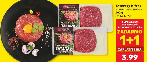 Poľička tatársky biftek z hovädzieho stehna