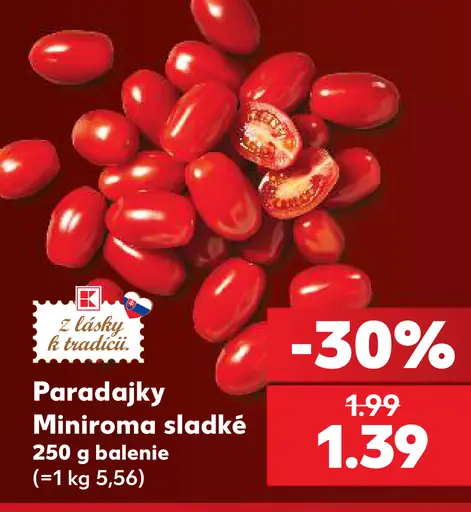 Paradajky Miniorama sladké