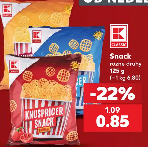 K-Classic Knuspriger Snack rôzne druhy