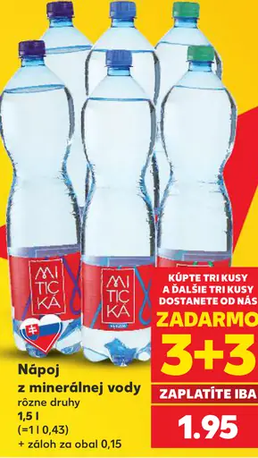 Nápoj z minerálnej vody rôzne druhy