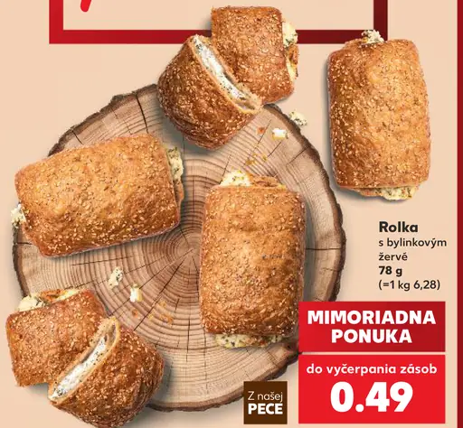 Roľka s bylinkovým žervé