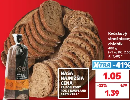 Kváskový slnečnicový chlebík