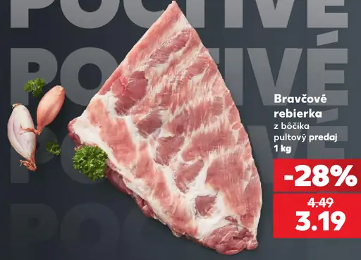Bravčové rebierka z bočka