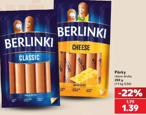 Berlinki Cheese párky