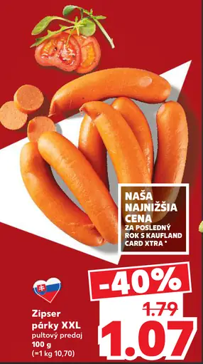 Zipsér párky XXL