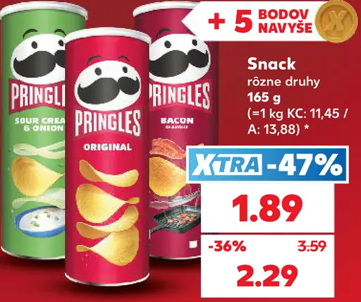 Pringles Snack rôzne druhy