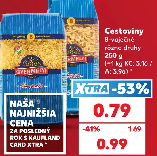 Cestoviny 8-vaječné rôzne druhy