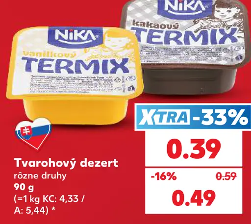 Nika Termix tvarohový dezert rôzne druhy