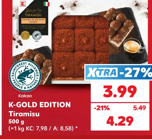 K-Gold Edition Tiramisu, kakao