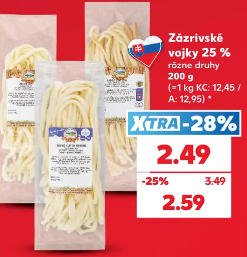 Zázrivské vojky, rôzne druhy, 25 %