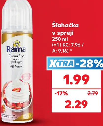 Rama šľahačka v spreji
