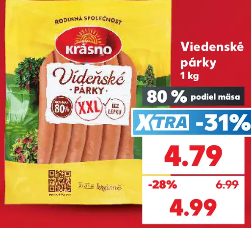Krasno Viedenské párky XXL
