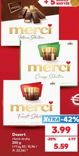 Merci dezert Finest Selection čokoládové pralinky