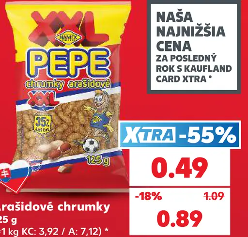 Pepe chrumky arašidové XXL