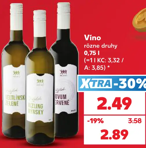 Vino rôzne druhy