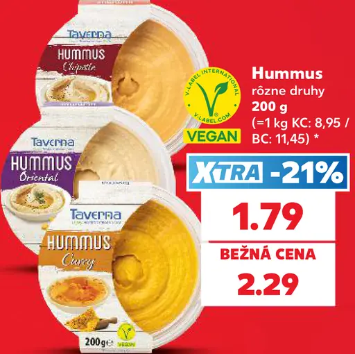 Taverna hummus, rôzne druhy