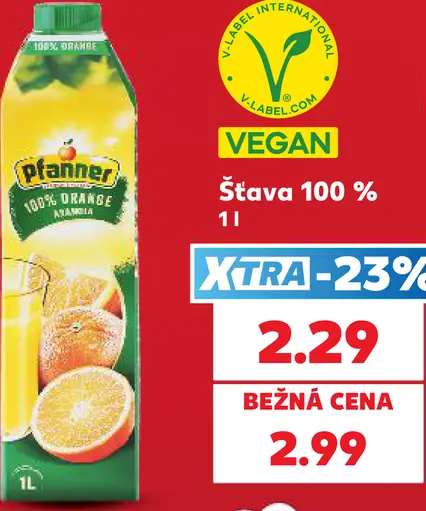 Pfanner 100% pomarančová šťava