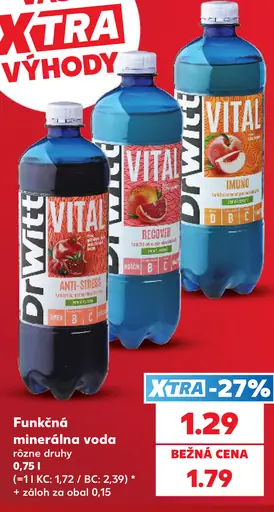 Drive Vital funkčná minerálna voda – rôzne druhy