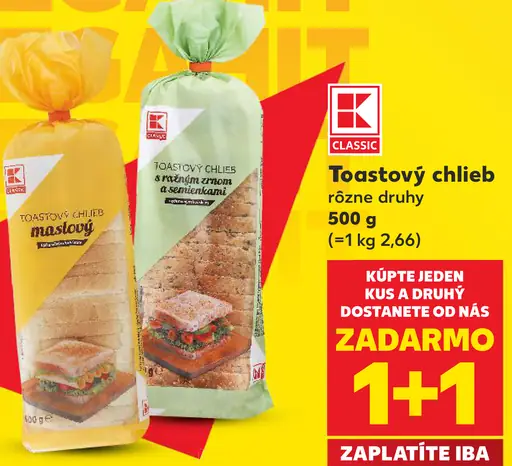 K-Classic Toastový chlieb