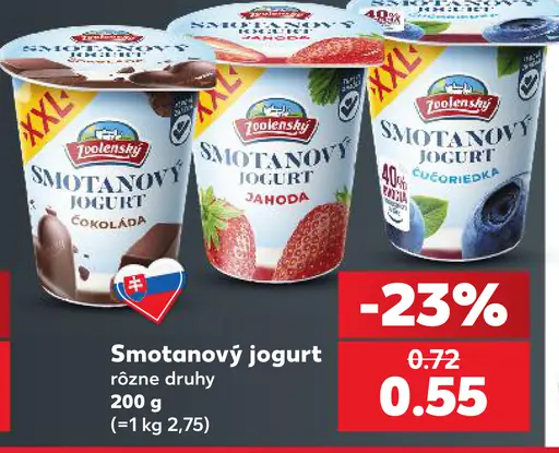 Zvolenský Smotanový jogurt čokoláda