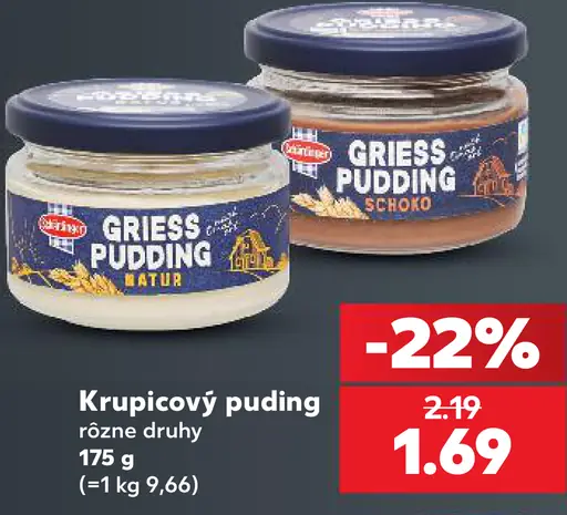 Ehrmann krupicový puding natur