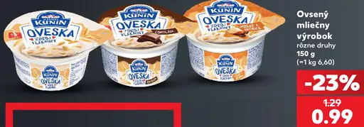 KUNÍN ovsený mliečny výrobok, rôzne druhy
