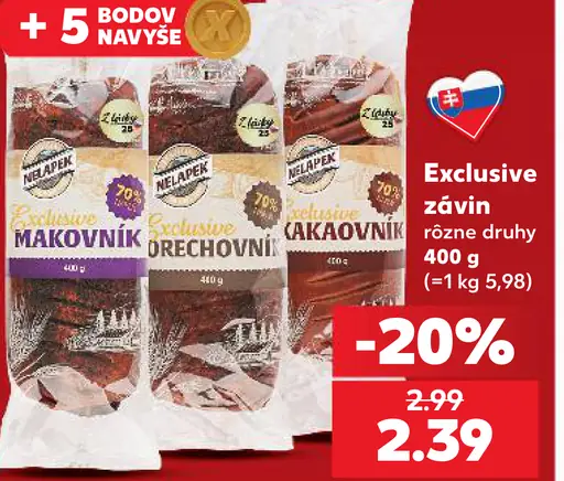 Exclusive závin – makovník, orechovník, kakaovník
