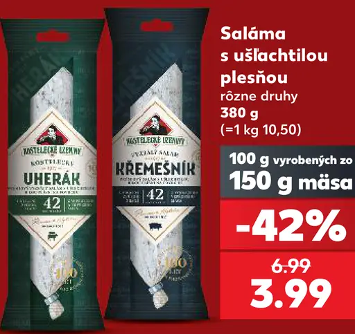 Mäsiarske remeslá salám s ušľachtilou plesňou – Uherák, Křemešník
