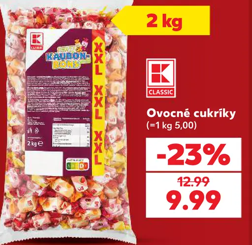 K-Classic ovocné cukríky