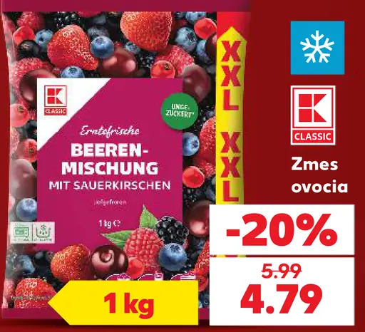 K-Classic zmes ovocia s lesnými plodmi