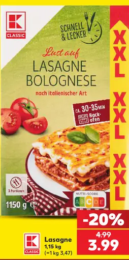 K Classic Lasagne Bolognese