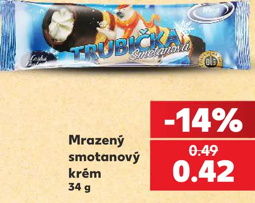 Wera mrazený smotanový krém Trubičky